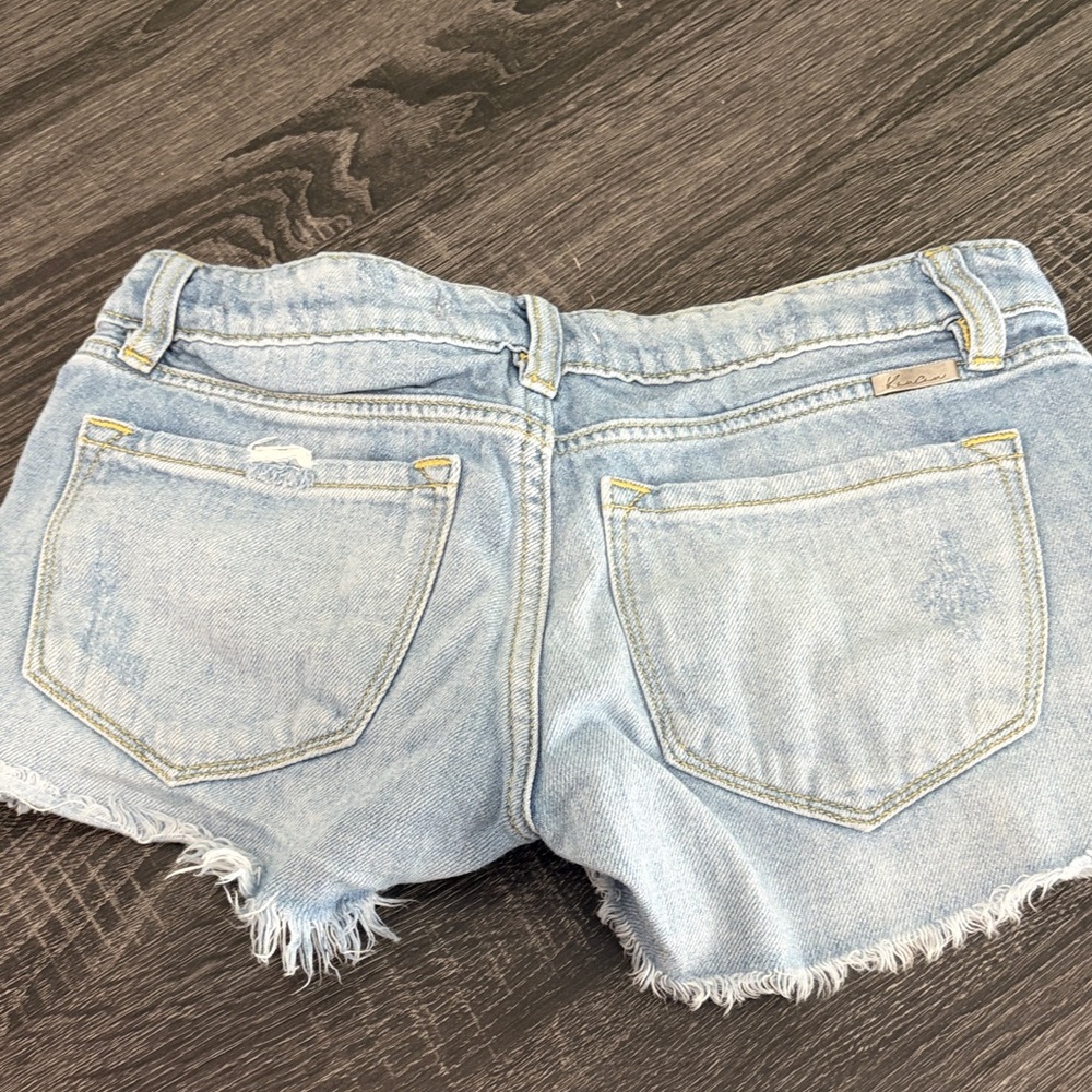 KanCan Light Blue Ripped Jean Shorts - Picture 3 of 3
